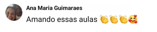 Depoimento dizendo que a aula é divertida e segura